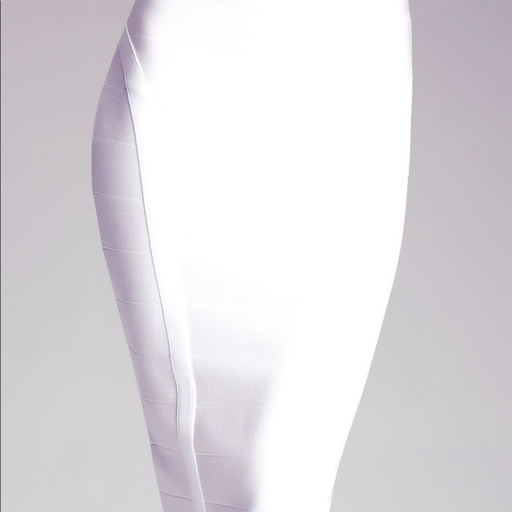 Bebe White Bandage Midi Skirt